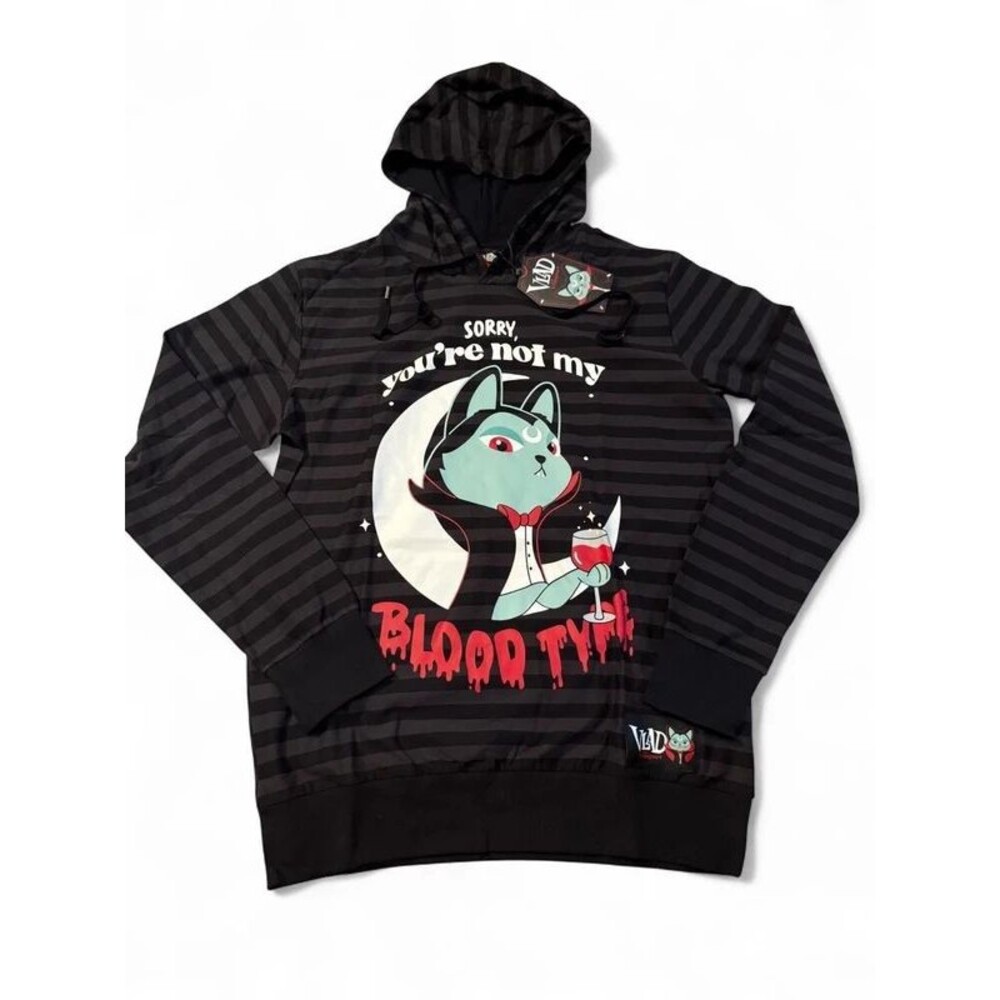Killstar Vlad Lil Vampurr Striped Oversized Hoodie